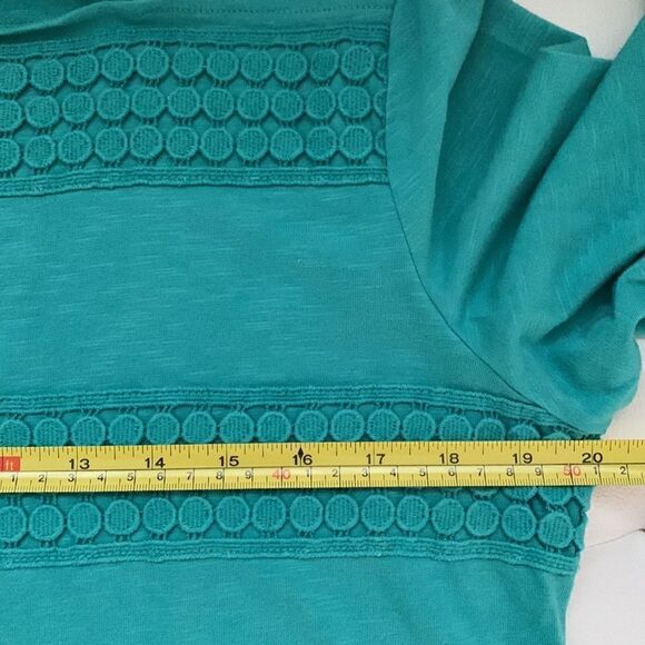 Talbots Long Sleeve Green Top Size L - Picture 6 of 8